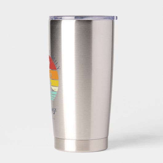 Beach Cruise Familie Vakantie Matching Geïsoleerde Drinkbeker (Links)