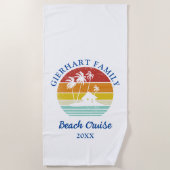 Beach Cruise Family Reunion Matching Retro Strandlaken (Voorkant)