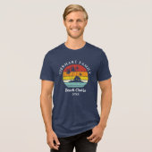 Beach Cruise Family Reunion Retro Matching Tri-Blend Shirt (Voorkant volledig)