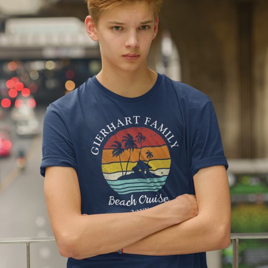Beach Cruise Family Reunion Son Matching Tri-Blend Shirt