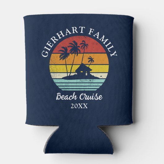 Beach Cruise Retro Family Reunion Coastal Vacking Blikjeskoeler (Achterkant)