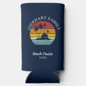 Beach Cruise Retro Family Reunion Coastal Vacking Seltzer Blikjeskoeler (Achterkant)