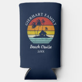 Beach Cruise Retro Family Reunion Coastal Vacking Seltzer Blikjeskoeler (Voorkant)