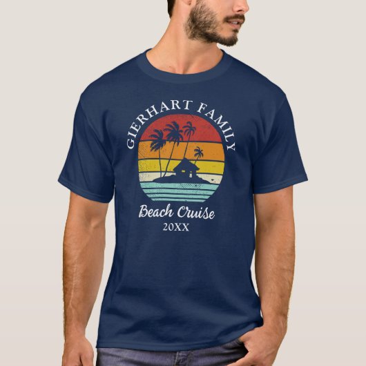 Beach Cruise Retro Family Reunion Pap Vacking T-shirt (Voorkant)