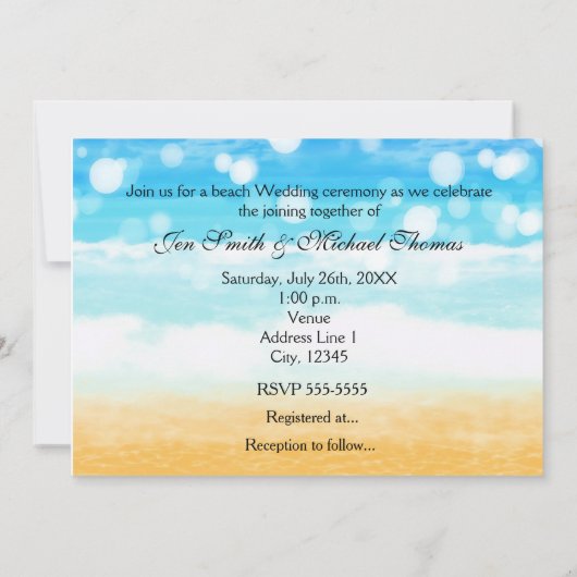 Beach Cruise Shell bruiloft haven foto uitnodiging (Achterkant)