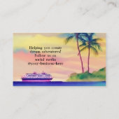 Beach Cruise Vakantie Reisagent Consultant Visitekaartje (Achterkant)