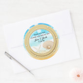 Beach Cruise Zee Port Hole Favor Stickers (Envelop)