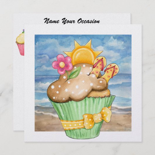 Beach Cupcake ! - SRF Kaart (Voorkant / Achterkant)