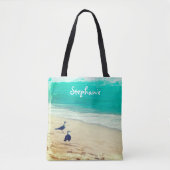 Beach Custom gepersonaliseerde canvas tas ontwerp (Voorkant)