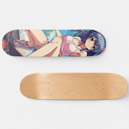 Beach Day Anime Skateboard Deck (Horizontaal)