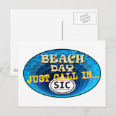 BEACH DAY CALL IN SIC NJ Zee Isle City Briefkaart (Voorkant / Achterkant)