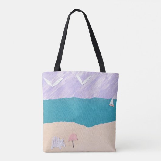 Beach Day Canvas tas (Achterkant)