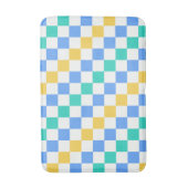 Beach day diagonal checkerboard pattern badmat (Voorkant Verticaal)