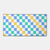 Beach day diagonal checkerboard pattern bureaumat (Voorkant)