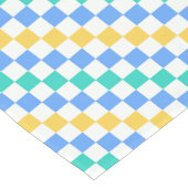 Beach day diagonal checkerboard pattern korte tafelloper (Hoek)
