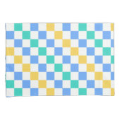 Beach day diagonal checkerboard pattern kussensloop (Voorkant-Rechts)