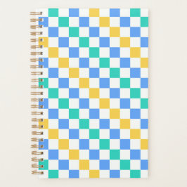 Beach day diagonal checkerboard pattern planner