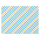 Beach day diagonal checkerboard pattern tafelkleed (Voorkant (Horizontaal))