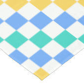 Beach day diagonal checkerboard pattern tafelkleed (Gekanteld)