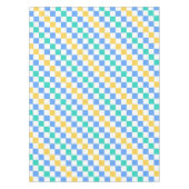 Beach day diagonal checkerboard pattern tafelkleed (Voorkant)