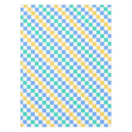 Beach day diagonal checkerboard pattern tafelkleed