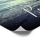 Beach Day Foto van Cloudy Blue Fog Foggy Poster (Hoek)