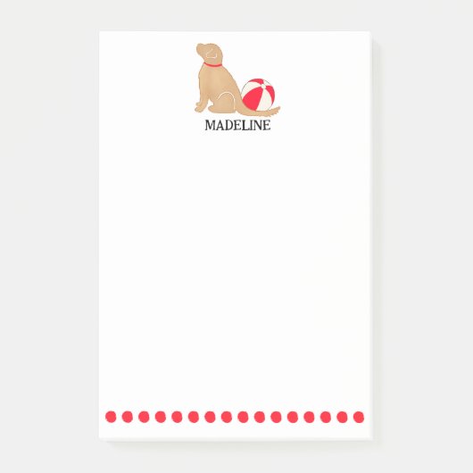 BEACH DAY GOLDEN RETRIEVER LOVER POST-IT® NOTES (Voorkant)