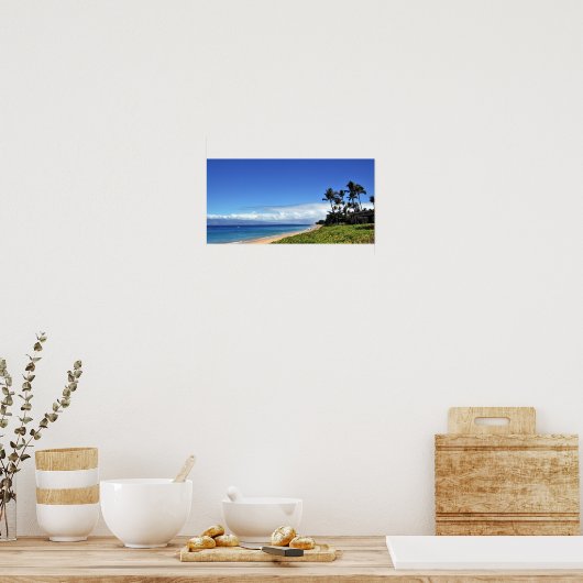 Beach Day in Maui Print (Keuken)