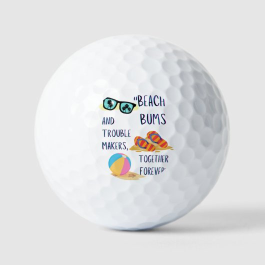 Beach Day Quote Golfballen (Voorkant)