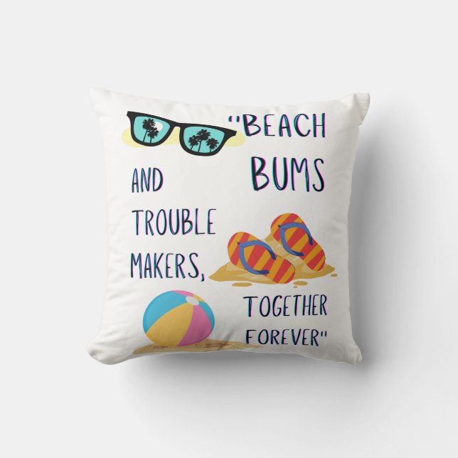 Beach Day Quote Kussen (Voorkant)