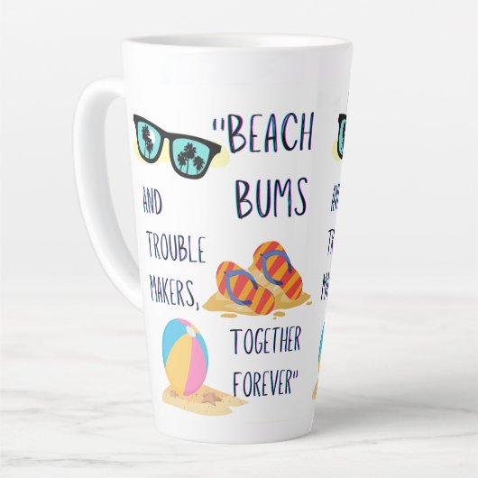 Beach Day Quote Latte Mok (Linkerhoek)