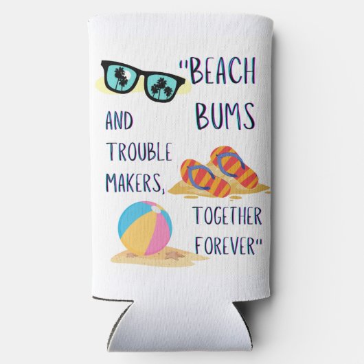 Beach Day Quote Seltzer Blikjeskoeler (Achterkant)