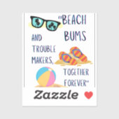 Beach Day Quote Sticker (Vel)