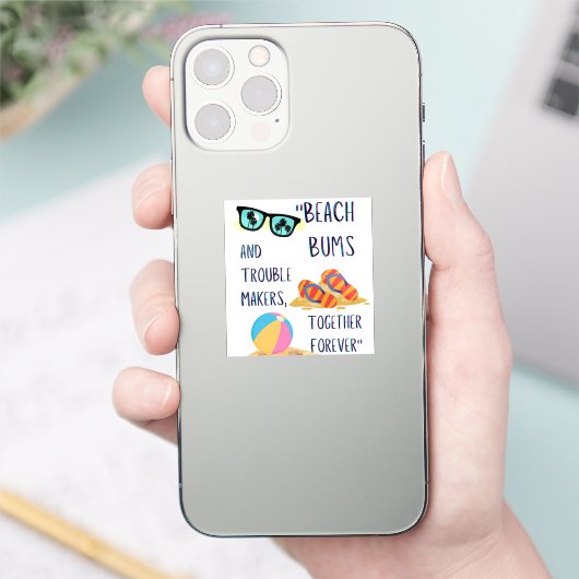 Beach Day Quote Sticker (Telefoon)