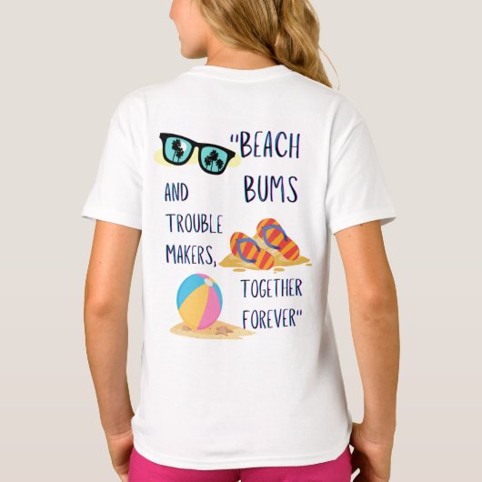 Beach Day Quote T-shirt (Achterkant)