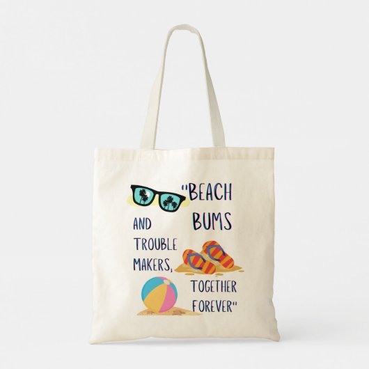 Beach Day Quote Tote Bag (Achterkant)
