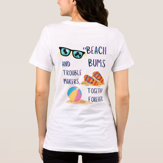 Beach Day Quote Tri-Blend Shirt (Achterkant)