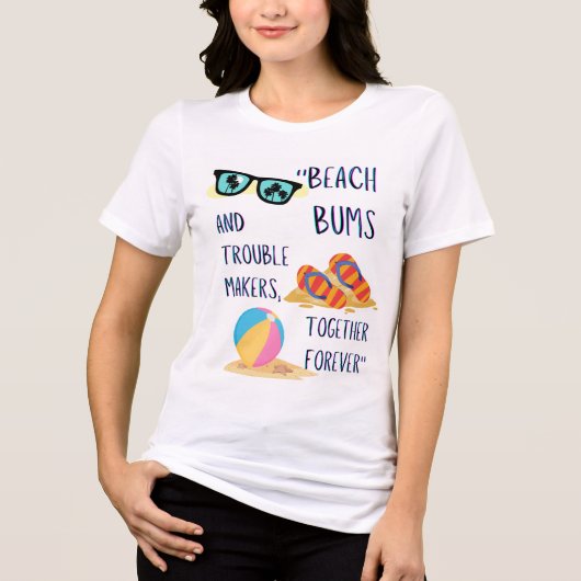 Beach Day Quote Tri-Blend Shirt (Voorkant)