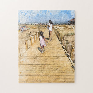 Beach Day - Sao Martinho do porto - Portugal Legpuzzel