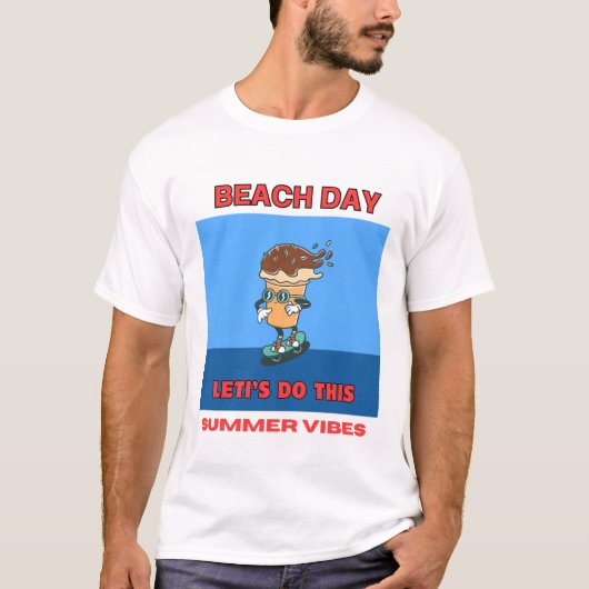 Beach Day Summer Vibes T-shirt (Voorkant)