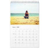 Beach Day, Sun Surf Sand Calendar Kalender (Mar 2026)