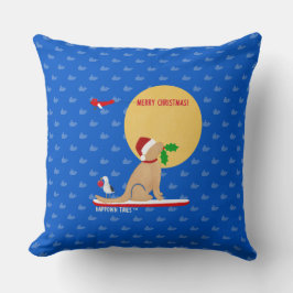 Beach Day Whales Surfing Golden Santa Sierkussen