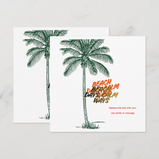 Beach Days Calm Ways Bedankkaart (Voorkant / Achterkant)
