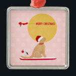 Beach Days Golden Christmas Roze Ornament<br><div class="desc">Breng herinneringen aan een leuke stranddag naar uw kerstboom dit jaar met dit zoete surfen Golden Retriever ornament. Ontworpen door Naptown Tails!</div>