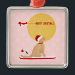 Beach Days Golden Christmas Roze Ornament<br><div class="desc">Breng herinneringen aan een leuke stranddag naar uw kerstboom dit jaar met dit zoete surfen Golden Retriever ornament. Ontworpen door Naptown Tails!</div>
