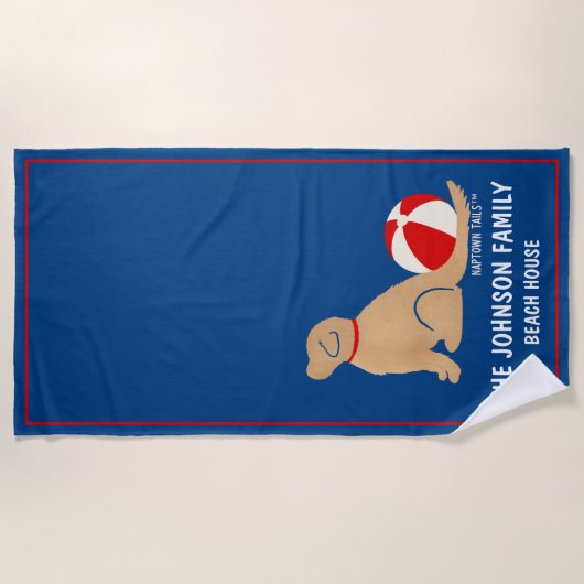 Beach Days Golden Retriever Dog Beach Towel Strandlaken (Voorkant)