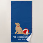 Beach Days Golden Retriever Dog Beach Towel Strandlaken (Voorkant)