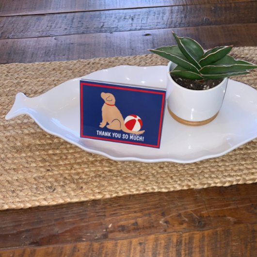 Beach Days Golden Retriever Dog Bedankt voor je ka