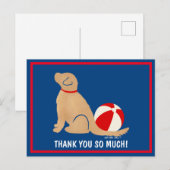 Beach Days Golden Retriever Dog Dank u Briefkaart (Voorkant / Achterkant)