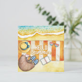 Beach Days Hallo Summer Wenskaart (Staand voorkant)